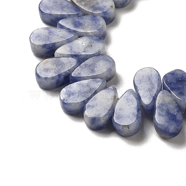 perles de jaspe tache bleue naturelle(G-B064-B59)-4