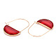 Brass Glass Hoop Earrings(EJEW-Q021-001)-3