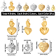 16Pcs 8 Style 304 Stainless Steel Pendants(STAS-SC0006-20)-2