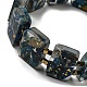 Dyed Natural Imperial Jasper with Resin Beaded Stretch Bracelets(BJEW-G698-01A-07)-3