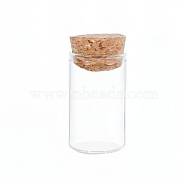 Mini High Borosilicate Glass Bottle Bead Containers, Wishing Bottle, with Cork Stopper, Column, Clear, 5x3cm, Capacity: 20ml(0.68fl. oz)(BOTT-PW0001-262B)