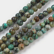 Natural African Turquoise(Jasper) Bead Strands, Round, 2mm, Hole: 0.6mm, about 170~180pcs/strand, 15.7 inch(G-A130-2mm-L03)