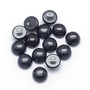 Synthetic Blue Goldstone Cabochons, Half Round, 6x3~3.5mm(G-P393-R22-6mm)