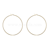 304 Stainless Steel Big Hoop Earrings, Hypoallergenic Earrings, Ring Shape, Golden, 12 Gauge, 79x2mm, Pin: 0.7x1mm(EJEW-F105-02G-A)