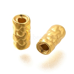 925 Sterling Silver Beads, Column, Real 18K Gold Plated, 7x4mm, Hole: 1.6mm(STER-B006-13G)