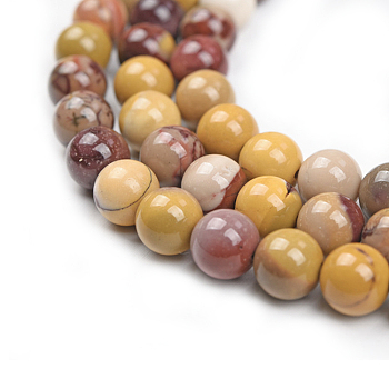 Natural Mookaite Round Beads Strands, 8mm, Hole: 1mm, about 45pcs/strand, 15 inch