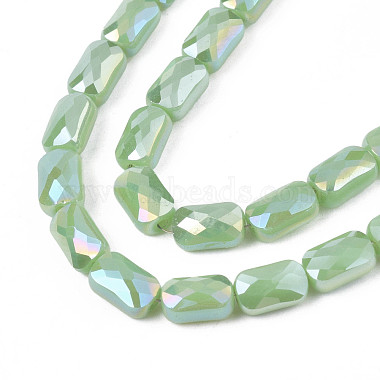 Electroplate Opaque Solid Color Glass Beads Strands(EGLA-N002-25-A03)-3