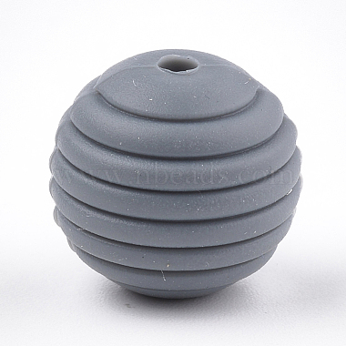 15mm SlateGray Round Silicone Beads