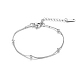 Simple European and American titanium steel bead snake bone chain bracelet.(AF2713-2)-1