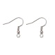 Platinum Color Iron Earring Hooks(X-E135-NF)-1