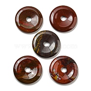 Natural Mookaite Pendants, Donut/Pi Disc Charms, 50x6.5~7.5mm, Hole: 10mm(G-P532-01A-22)