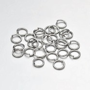 Brass Open Jump Rings Jump Rings, Platinum, 18 Gauge, 7x1mm, Inner Diameter: 5mm, about 5150pcs/500g(KK-E647-06P-7mm)