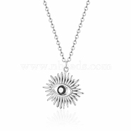 Eye Pattern Pendant Necklaces, Stainless Steel Cable Chain Necklaces for Women(SY1281-2)