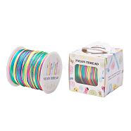 Nylon Thread, Rattail Satin Cord, Colorful, 1.0mm, about 76.55 yards(70m)/roll(NWIR-JP0010-1.0mm-10)