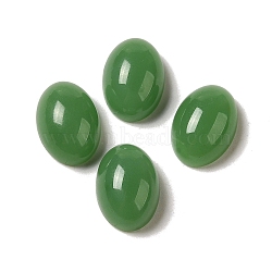 Glass Cabochons, Imitation Gemstone, Oval, Sea Green, 14x10x6mm(GLAA-B017-06B-02)