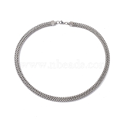 304 Stainless Steel Snake Chain Necklace with Lobster Claw Clasps for Men Women, Stainless Steel Color, 25.59 inch(650mm), Wide: 10mm(STAS-K249-03C-P)