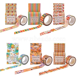 6Boxes 6 Style DIY Scrapbook Decorative Adhesive Tapes, Colorful, 1box/style(DIY-SZ0004-66)