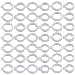 60Pcs 2 Style Silicone Pendant, for Electronic stylus & Lighter Making, Ring, Clear, 29x13~24.5x7mm, Hole: 3mm, 30pcs/style(SIL-GF0001-43D)