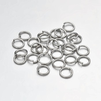 Brass Open Jump Rings Jump Rings, Platinum, 18 Gauge, 7x1mm, Inner Diameter: 5mm, about 5150pcs/500g