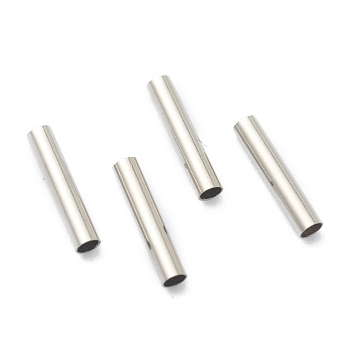 304 Stainless Steel Tube Beads, Stainless Steel Color, 10x2mm, Hole: 1.5mm