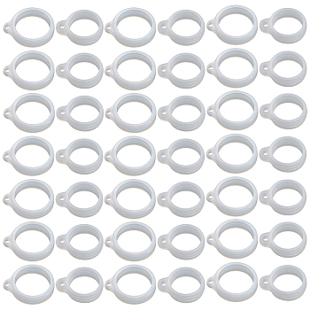 60Pcs 2 Style Silicone Pendant, for Electronic stylus & Lighter Making, Ring, Clear, 29x13~24.5x7mm, Hole: 3mm, 30pcs/style