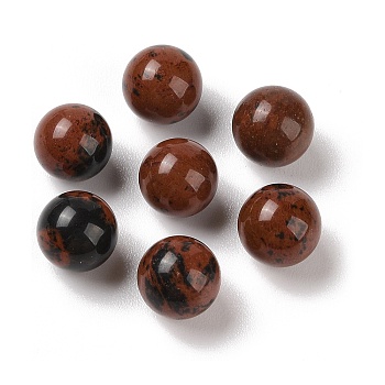 Natural Mahogany Obsidian No Hole Sphere Beads, Round, 10mm