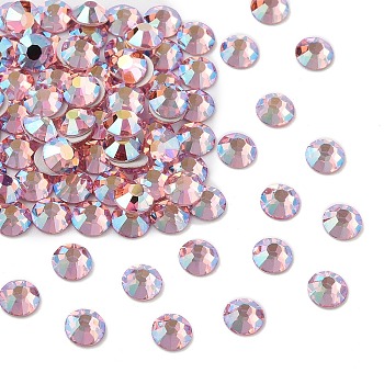 Preciosa&reg MAXIMA Crystal No Hotfix Flatback Stones, Czech Crystal, Dura Foiling, Round(438 11 615 Chaton Rose), 70020 200 Light Rose AB, SS12(3~3.2mm)