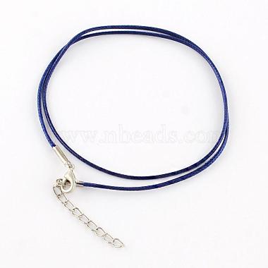 1.5mm MarineBlue Waxed Cotton Cord Necklace Making