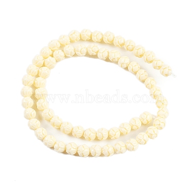 Synthetic Coral Carved Beads Strands(CORA-C003-01)-3