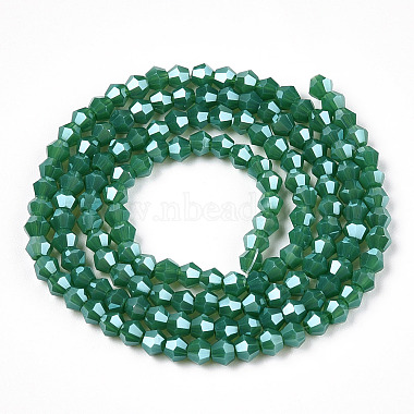 Opaque Solid Color Electroplate Glass Beads Strands(EGLA-A039-P2mm-A07)-2