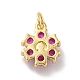 Rack Plating Brass Micro Pave Cubic Zirconia Charms(KK-A160-22E-G)-2