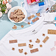 80Pcs 4 Style Cartoon Style Bear Theme Faux Suede Fabric Clothing Label Tags(DIY-FG0004-28)-4