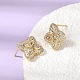 Brass Micro Pave Cubic Zirconia Stud Earrings(KK-CBA8324-25G-02)-2