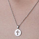 Non-Tarnish 201 Stainless Steel Cross Pendant Necklace(NJEW-OY001-12)-1