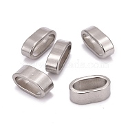 304 Stainless Steel Linking Rings, Oval, Stainless Steel Color, 16x5x7mm, Hole: 14x4.5mm(X-STAS-E018-3)