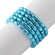 Electroplate Beads Strands, Oval, Dark Turquoise, 4.5x3mm, Hole: 0.8mm, about 94~99pcs/strand, 16.93~18.11''(43~46cm)(EGLA-H104-02D)