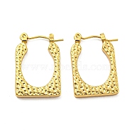 Vacuum Plating 304 Stainless Steel Hoop Earrings for Women, Rectangle, Golden, 24x16x2.5mm(EJEW-Q772-03G)