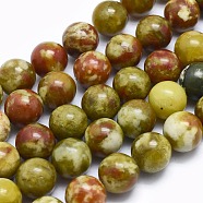 Natural Bloodstone Beads Strands, Round, 12mm, Hole: 1mm, about 34pcs/strand, 15.7 inch(40cm)(G-I213-25-12mm)