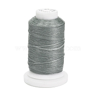Waxed Polyester Cord, Flat, Gray, 1mm, about 76.55 yards(70m)/roll(YC-E011-A-17)