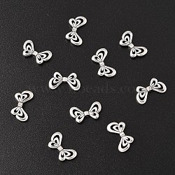 30Pcs Tibetan Style Alloy Beads, Cadmium Free & Lead Free & Nickel Free, Butterfly, Antique Silver, 17x10x2.5mm, Hole: 1.5mm(FIND-YW0007-70)