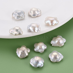 Natural Keshi Pearl Beads, Cultured Freshwater Pearl, No Hole/Undrilled, Flower, Seashell Color, 16~19x16~18x7~9mm(PEAR-N020-A01)