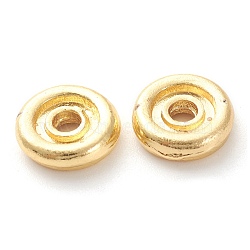 Rack Plating Alloy Spacer Beads, Lead Free & Cadmium Free, Long-Lasting Plated, Disc, Real 18k Gold Plated, 8x2mm, Hole: 2mm(KK-J277-27G)