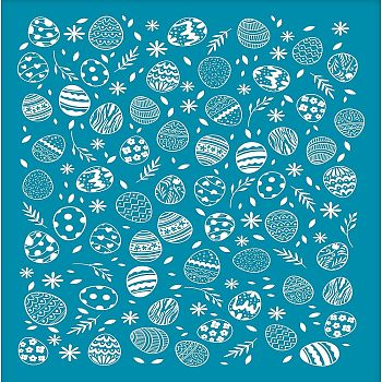 Silk Screen Printing Stencil, for Painting on Wood, DIY Decoration T-Shirt Fabric, Egg Pattern, 100x127mm