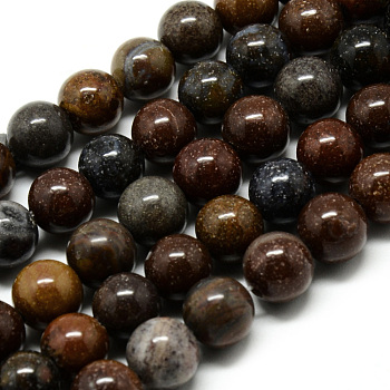 Natural Mookaite Beads Strands, Round, 4~4.5mm, Hole: 1mm, about 90~95pcs/strand, 15.5 inch