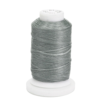 Waxed Polyester Cord, Flat, Gray, 1mm, about 76.55 yards(70m)/roll