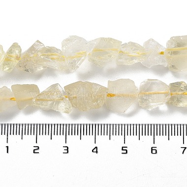 Raw Rough Natural Lemon Quartz Beads Strands(G-B065-C10)-5