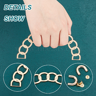 Alloy Chain Style Bag Handles(FIND-WH0126-21KCG)-4