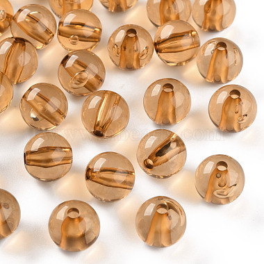 Sandy Brown Round Acrylic Beads