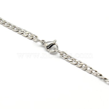304 Stainless Steel Curb Chain/Twisted Chain Necklace Making(STAS-A028-N108P)-3