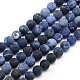 Frosted Natural Sodalite Round Bead Strands(G-M064-4mm-01)-1
